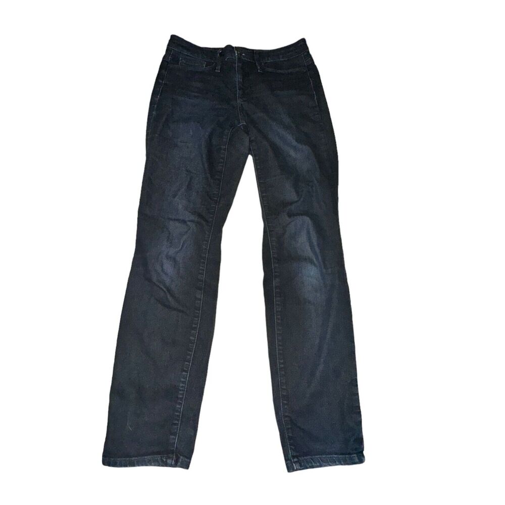 Athleta Sculptek Skinny Jeans Overdye Wash Dark Mid Rise Women's Size 4